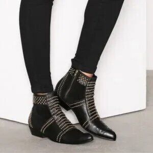 Anine Bing Charlie silver studded boots